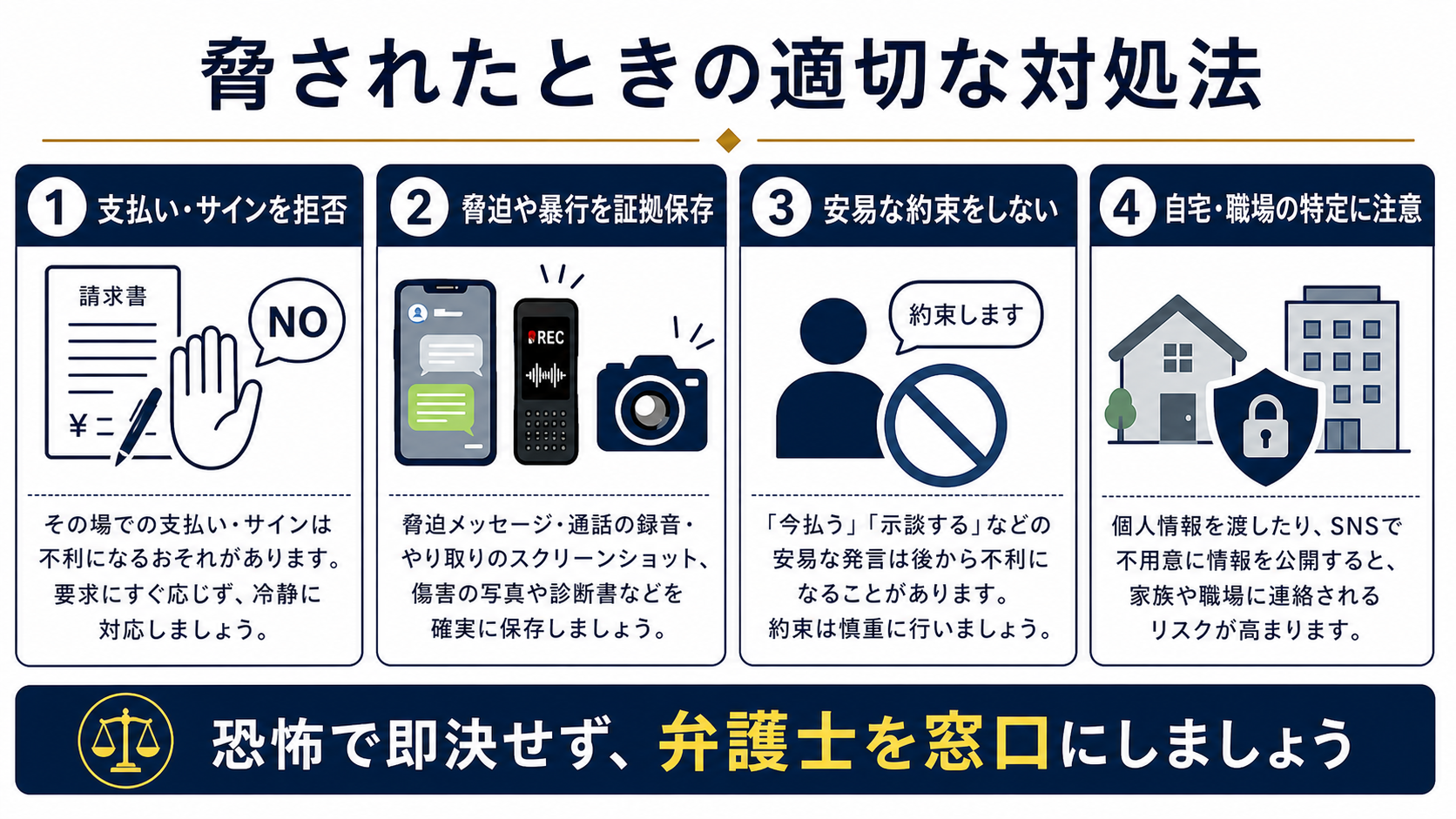 脅されたときの適切な対処法