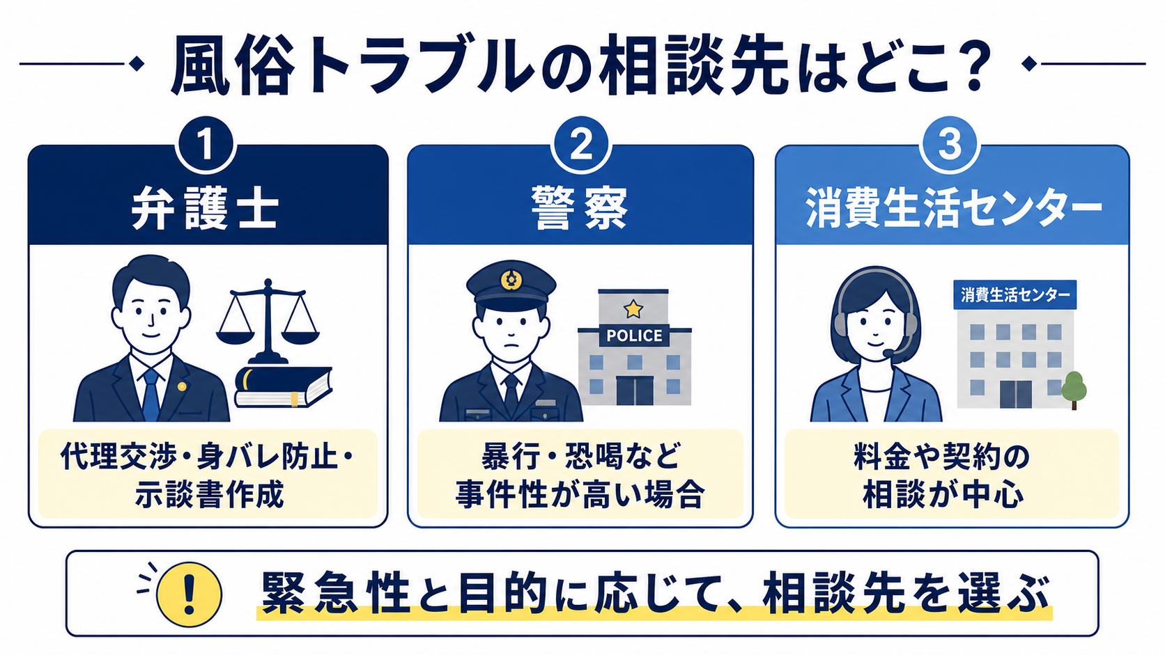 風俗トラブルの相談先はどこか