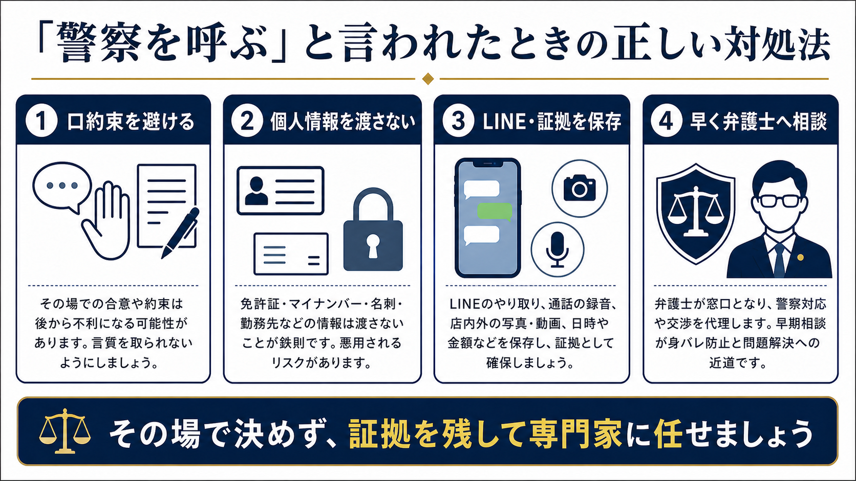 警察を呼ぶと言われたときの正しい対処法