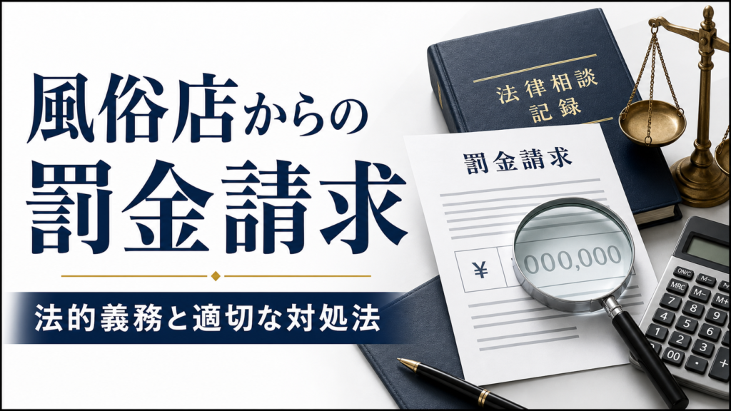 風俗店からの罰金請求 法的義務と適切な対処法