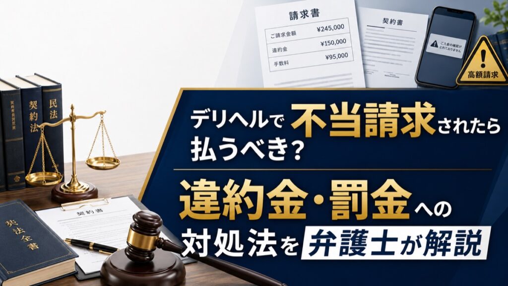 デリヘルで不当請求されたら払うべき？違約金・罰金への対処法を弁護士が解説