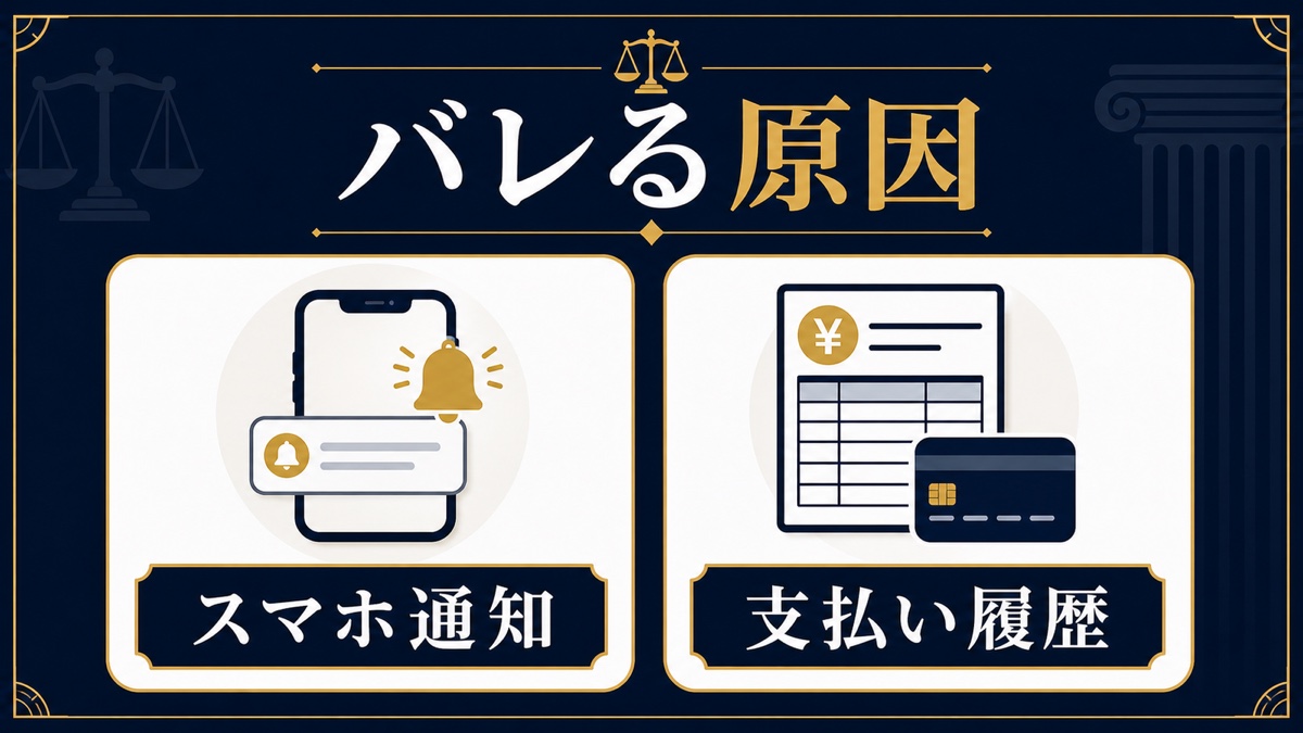 デリヘル利用が家族にバレる主な2つの原因を整理した文字入り図解