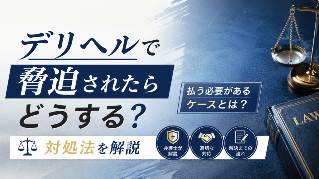 デリヘルで脅迫されたらどうする？払う必要があるケース・対処法を解説