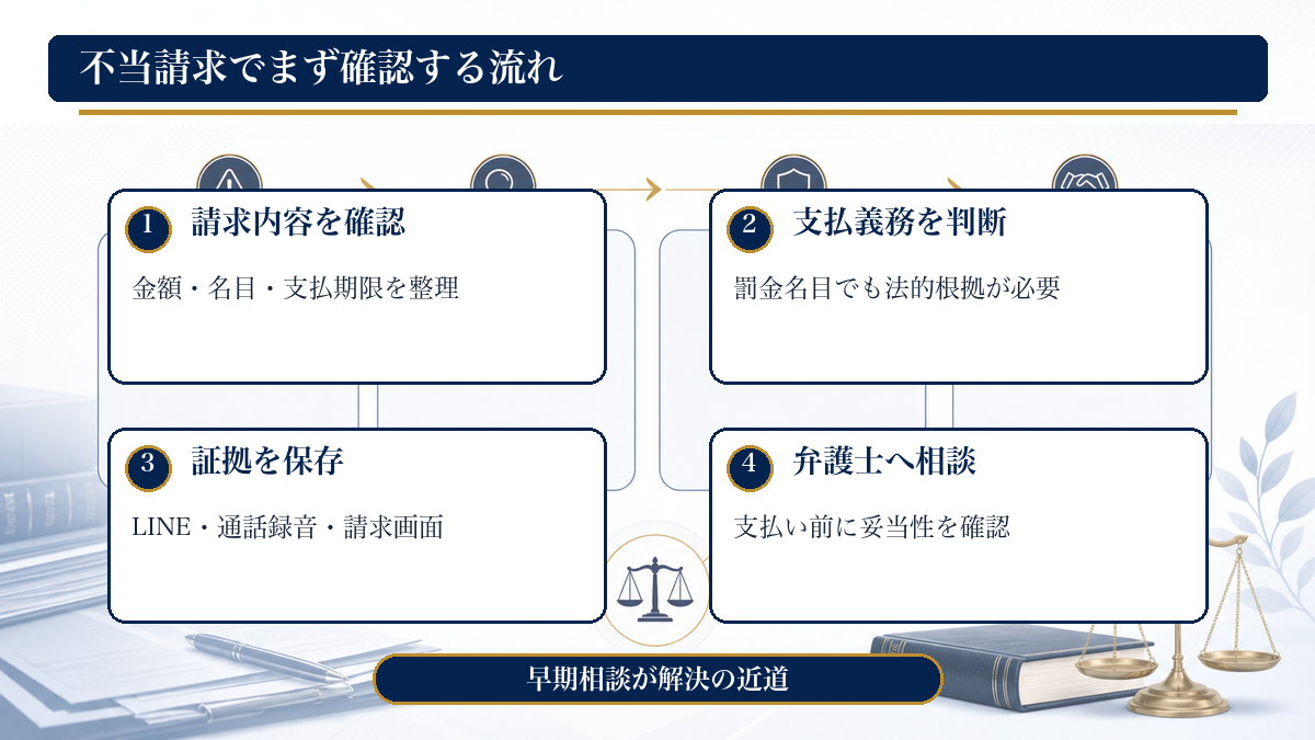 デリヘル不当請求で確認すべき流れ