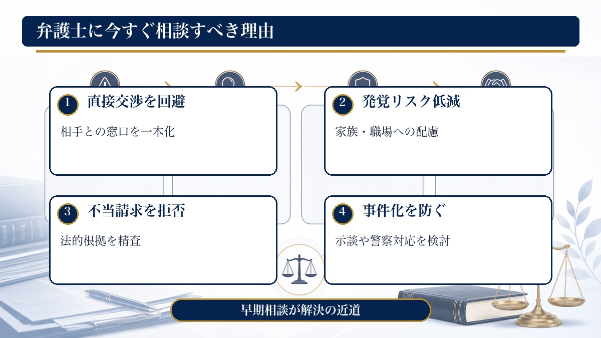 弁護士に今すぐ相談すべき理由