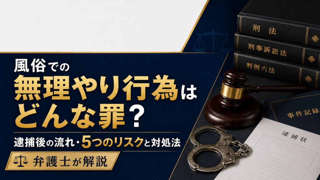風俗での無理やり行為はどんな罪？逮捕後の流れ・5つのリスクと対処法