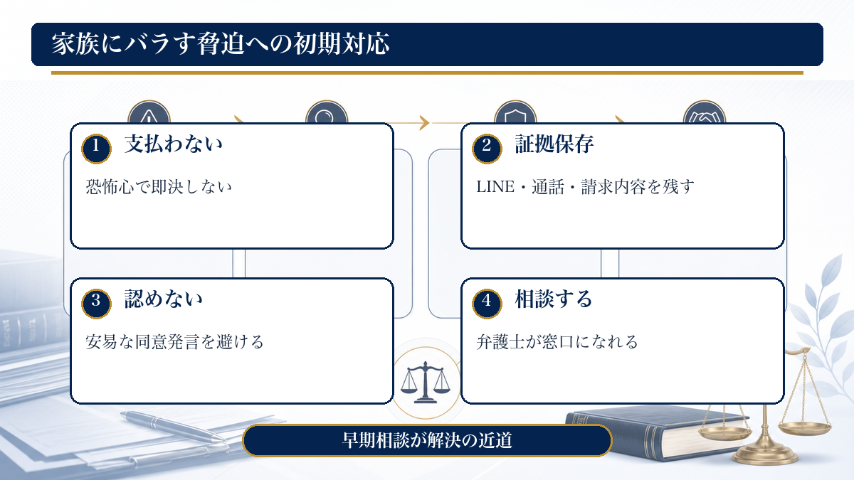 家族にバラす脅迫への初期対応
