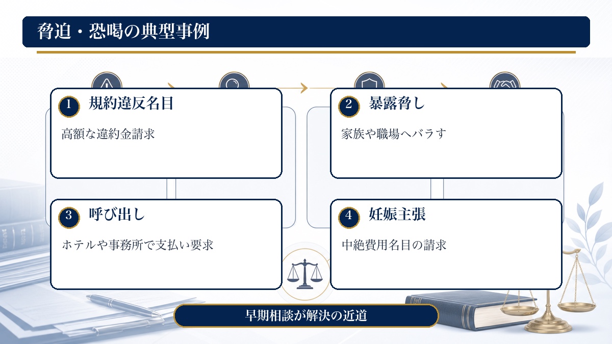 脅迫・恐喝の典型事例