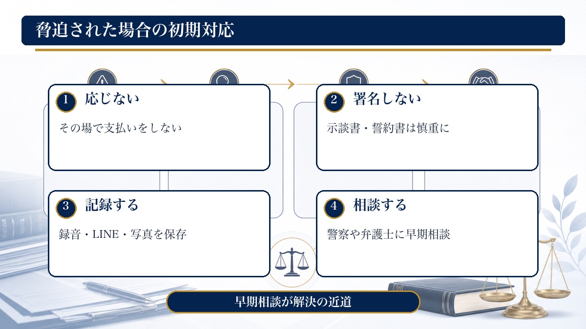 脅迫された場合の初期対応