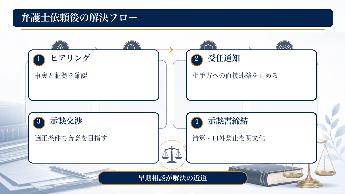 弁護士依頼後の解決フロー