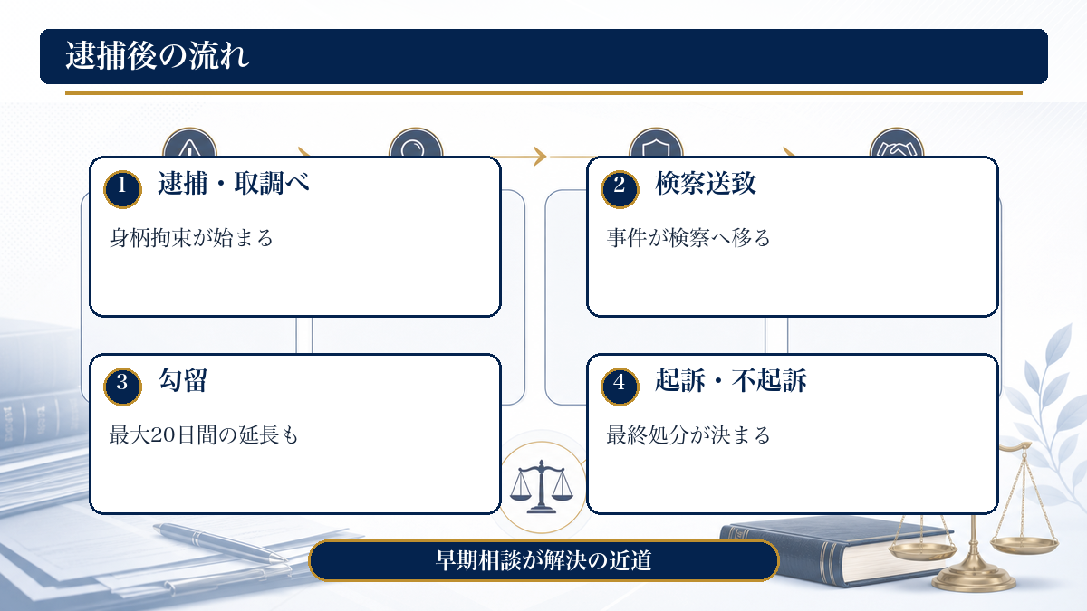 逮捕後の流れ